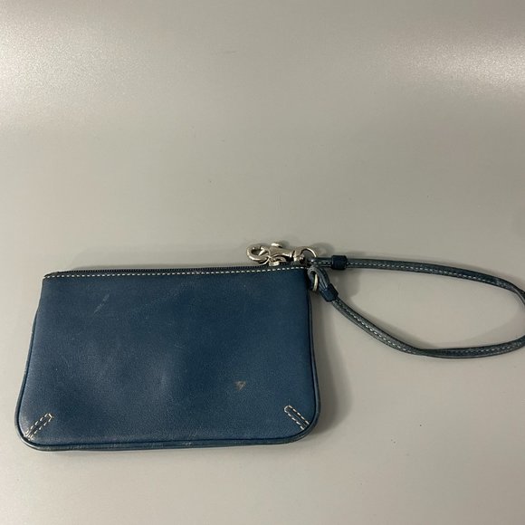 Coach Blue Leather Wristlet - Picture 5 of 10